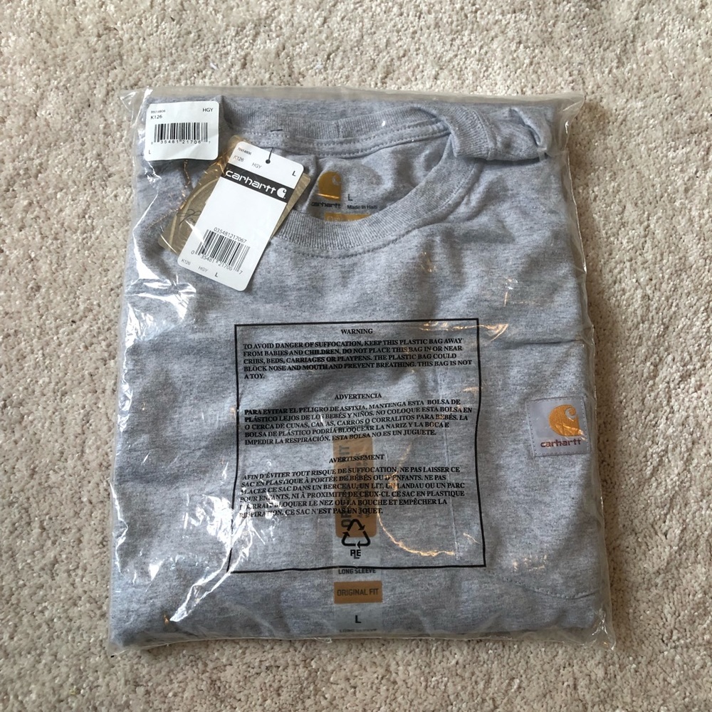 Carhartt Heather Gray Longsleeve New